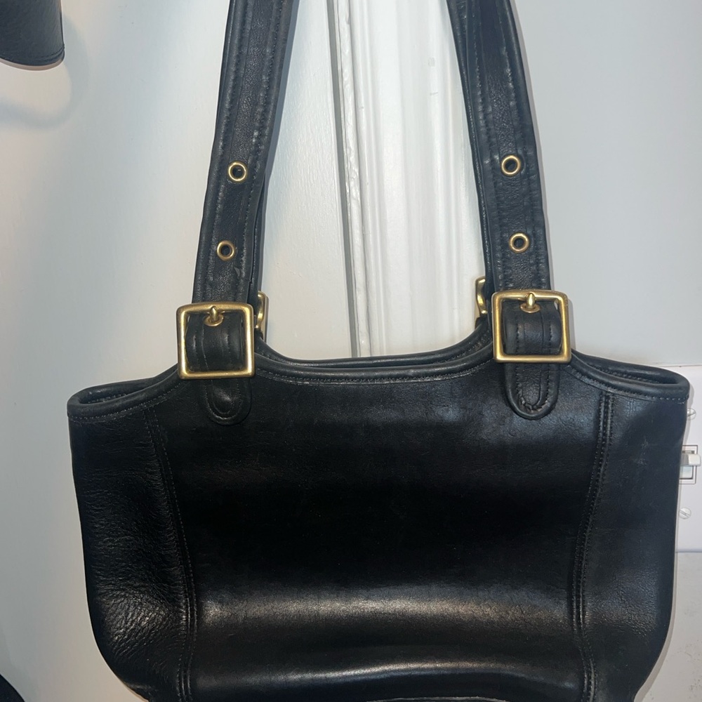 Coach legacy black leather bag
